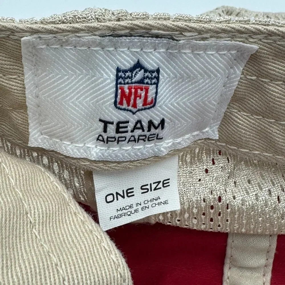 NFL Team Apparel Hat Embroidered SF 49ers Red Tan SnapBack Trucker One Size